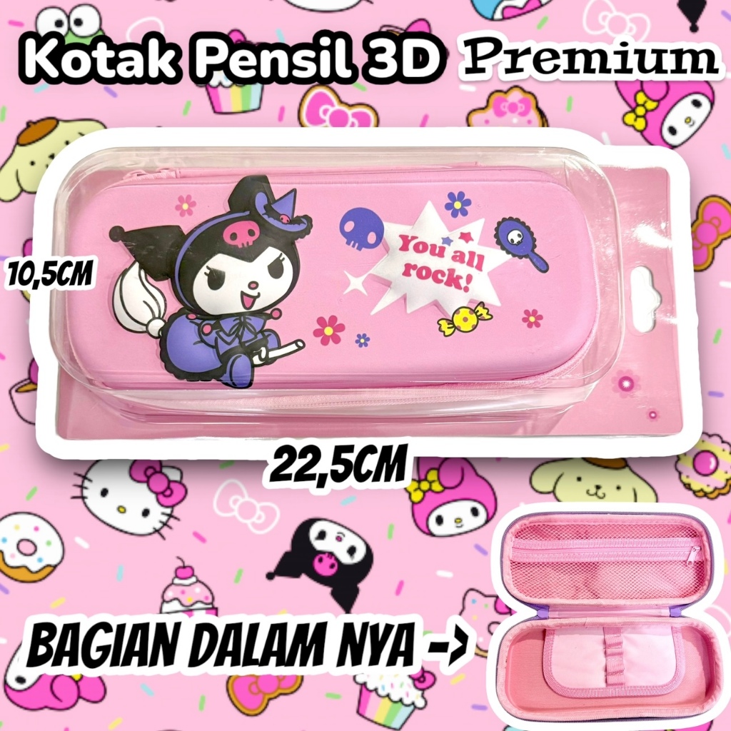 Kotak Pensil 3D Premium box gambar Karakter kartun Tempat Pensil 3D Gambar  Lucu Timbul anti air wat