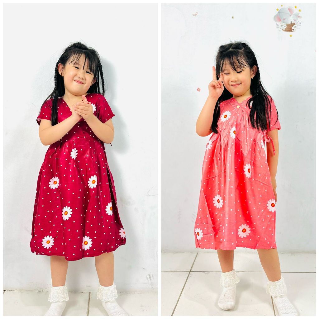 Daster Kimono Dress Rayon Anak MOTIF | daster anak bahan RAYON