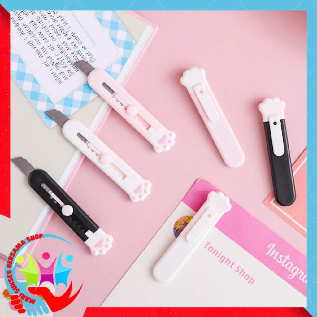 

MSBS Cutter Mini Portable Karakter Kartun Pisau Pemotong Kertas Model Tapak Hewan Cutter Unboxing Travel Kit Paper Lucu Hand Cutter Paw Mini Serbaguna