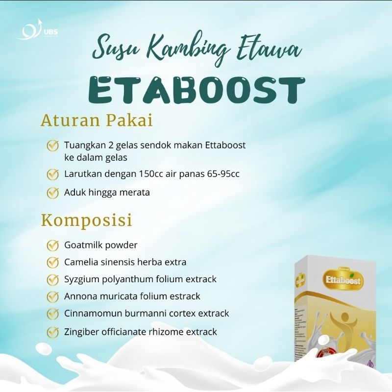 

Susu Kambing Etawa Etaboost Meningkatkan Stamina Tubuh|Osteoporosis|Kesehatan Tulang| Cocok untuk maaf dan Asam Lambung|100% Original Asli