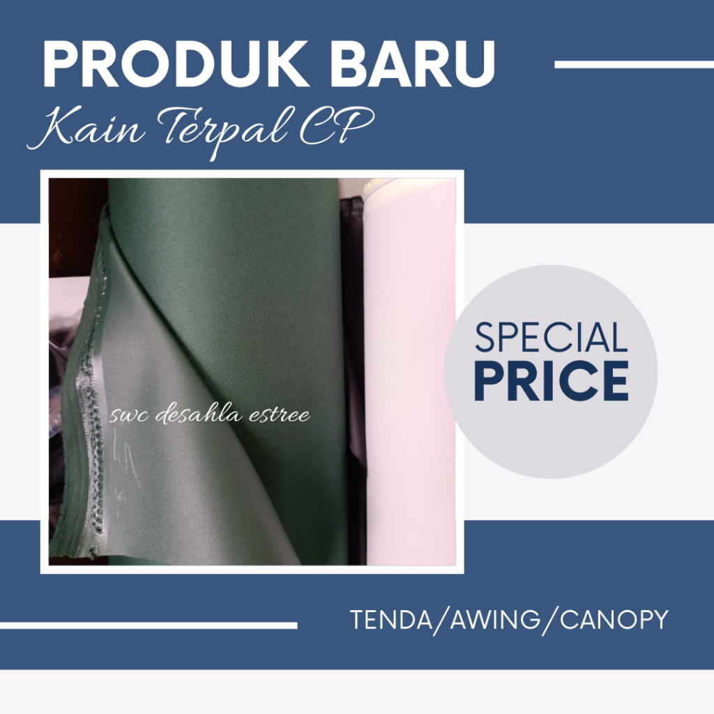 Kain Terpal Bahan CP CV Lembaran Kain Kap Jeep (CP) Untuk Awing Tutup Cover Mobil Tenda Tentara Cano