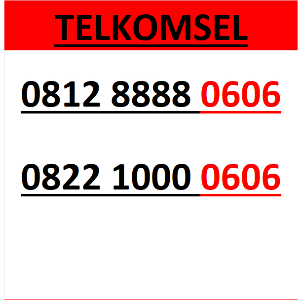 nomor cantik simpati telkomsel seri 0606 murah lengkap w6000