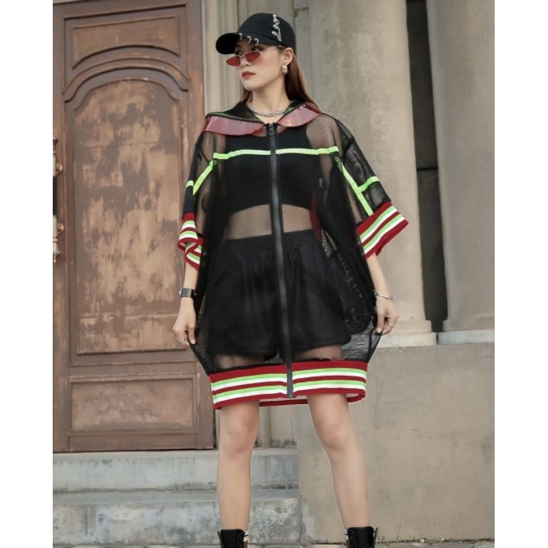 SALE JUAL RUGI PROMO baju jaring fishnet outer Bangkok bkk murah ready vshop chani promthong blackpi