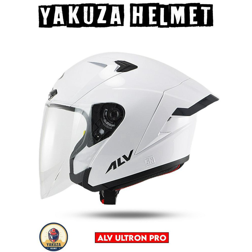 KODE G44D ALV ULTRON PRO HELM HALF FACE SOLID STANDART SNI