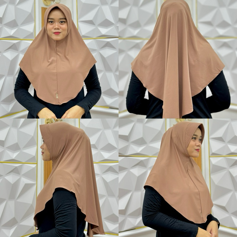 hijab bergo keenan/hijab instan/kerudung langsung/bergo anti tembem