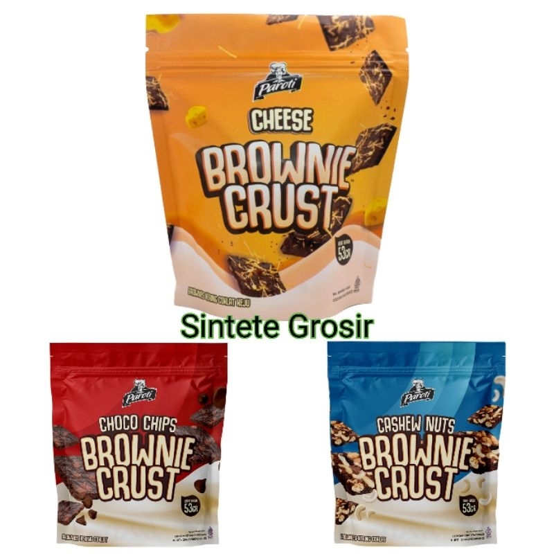 

Paroti Brownies Kering Crust Rasa Cokelat Keju, Choco Chip, Cashew Nuts isi 53 gram