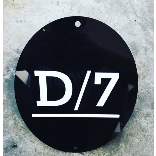 Nomor Rumah Dua Lapis Angka dan Huruf Nomor Rumah Akrilik Timbul