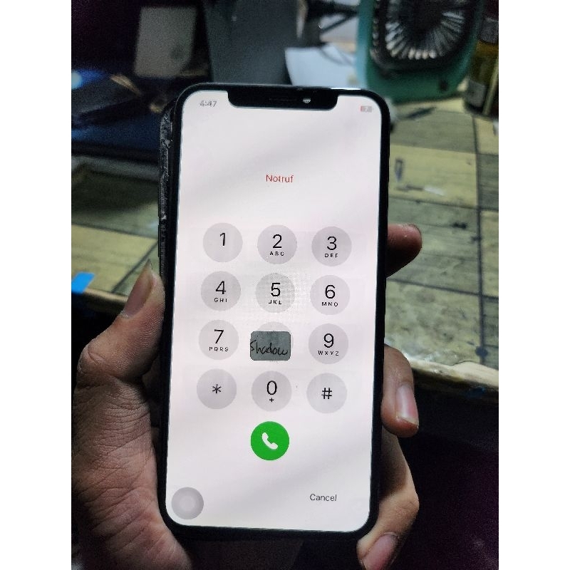 LCD IPHONE X MINUS SHADOW TIPIS