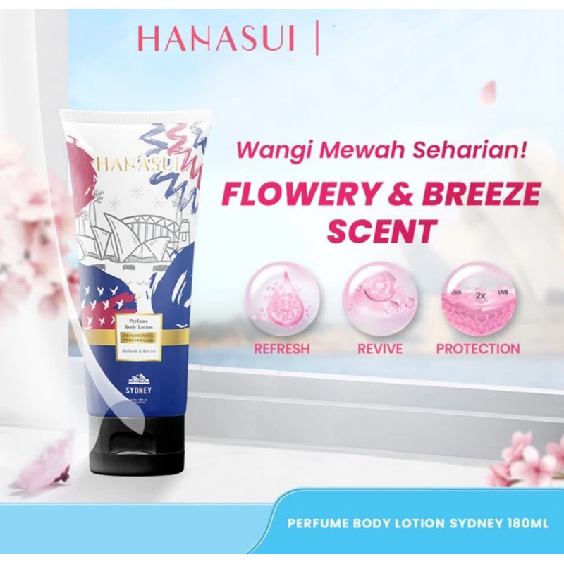 HANASUI-PERFUME BODY LOTION SDYNEY-ORIGINAL BPOM-BODY LOTION PERFUME HANASUI SYDNEY