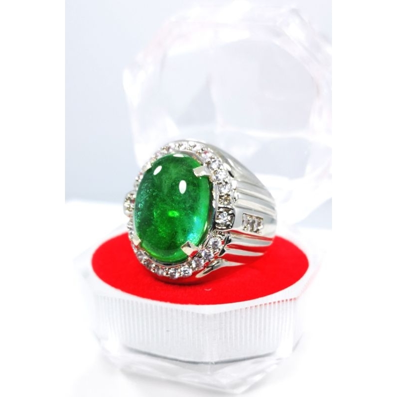 COD BATU CINCIN PERMATA AKIK ZAMRUD COLOMBIA OVAL CHATAM SIAP PAKAI