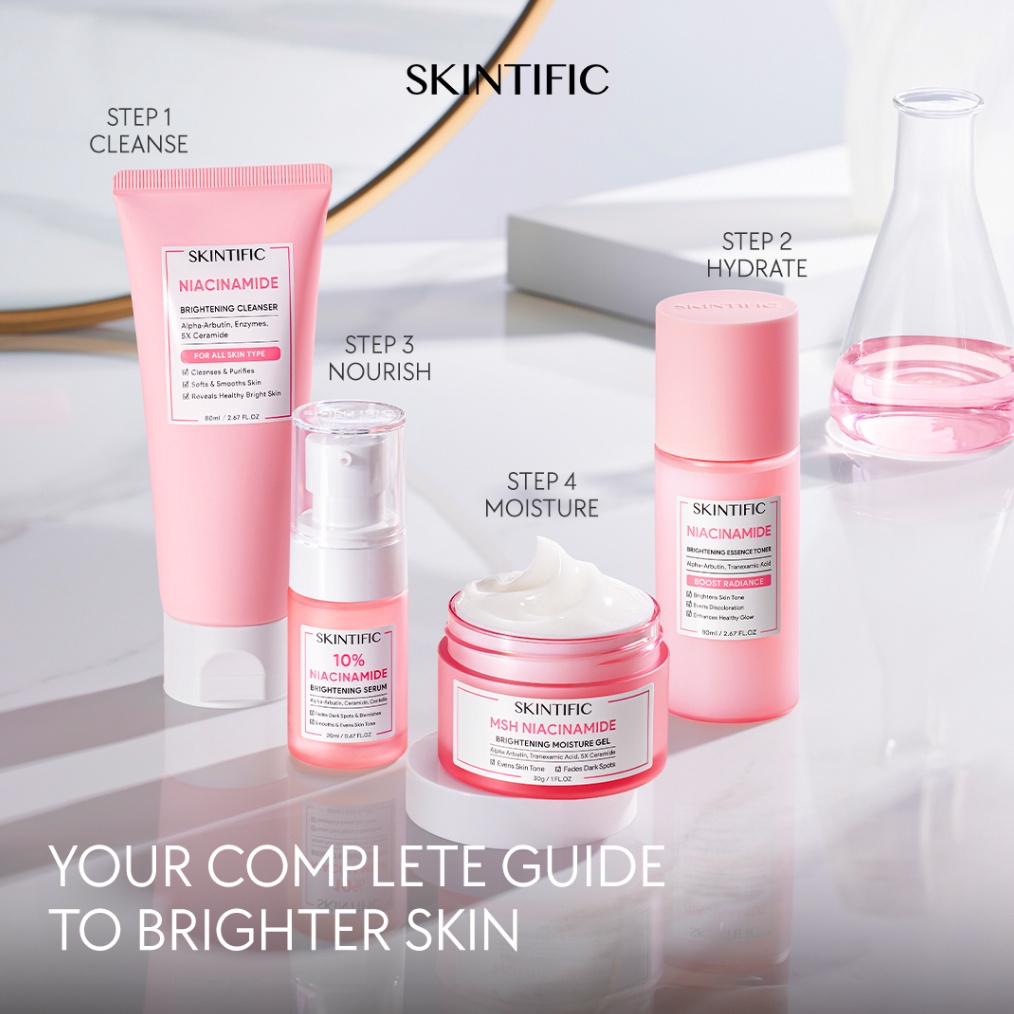 KODE Y7K OFFICIAL SKINCARE SET SKINTIFIC  4PCS Brightening Packet Advanced Glowing set Skincare pake