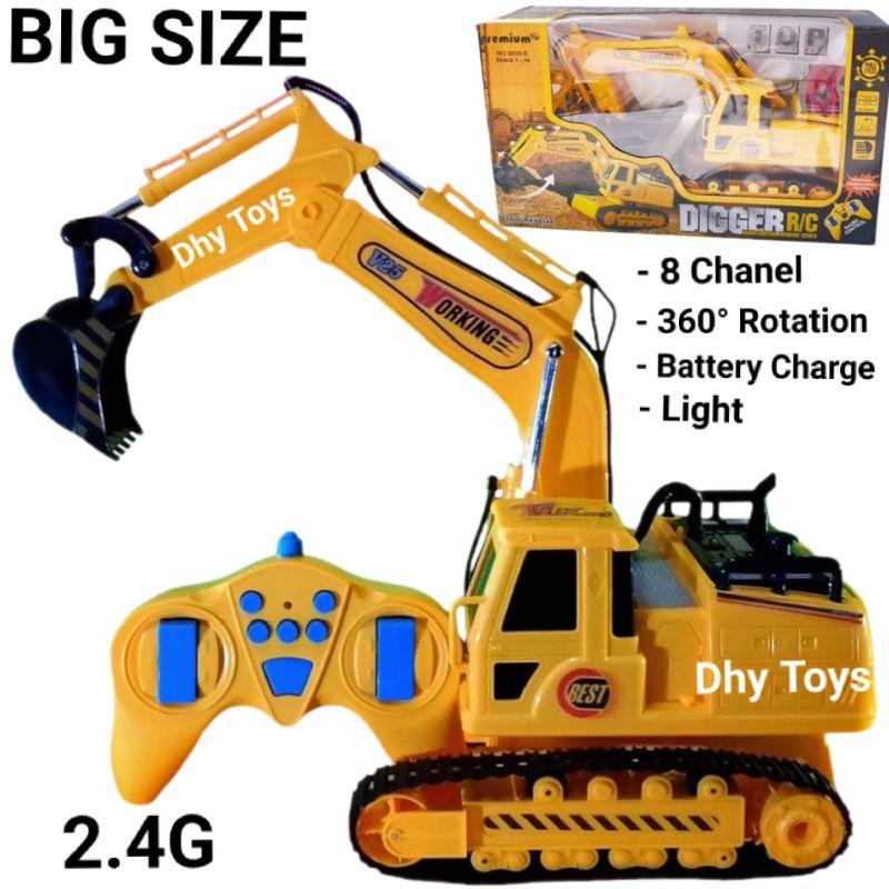 Mainan Mobil Remot Control Rc Excavator Beko Digger Rc Remot Control Beko Exsavator