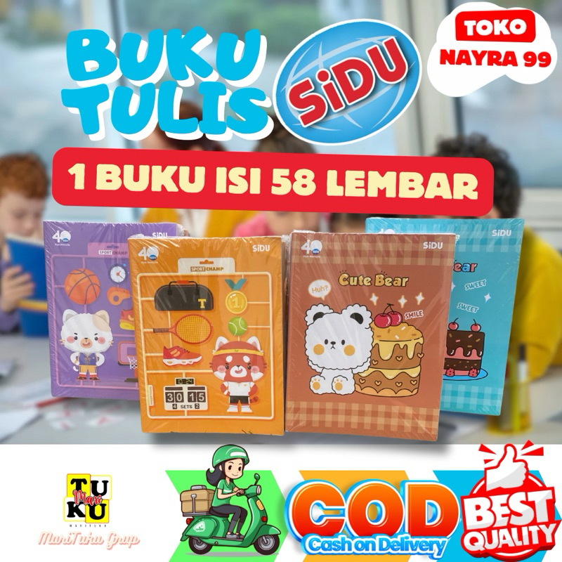 

buku tulis sidu isi 58 lembar Sinar Dunia