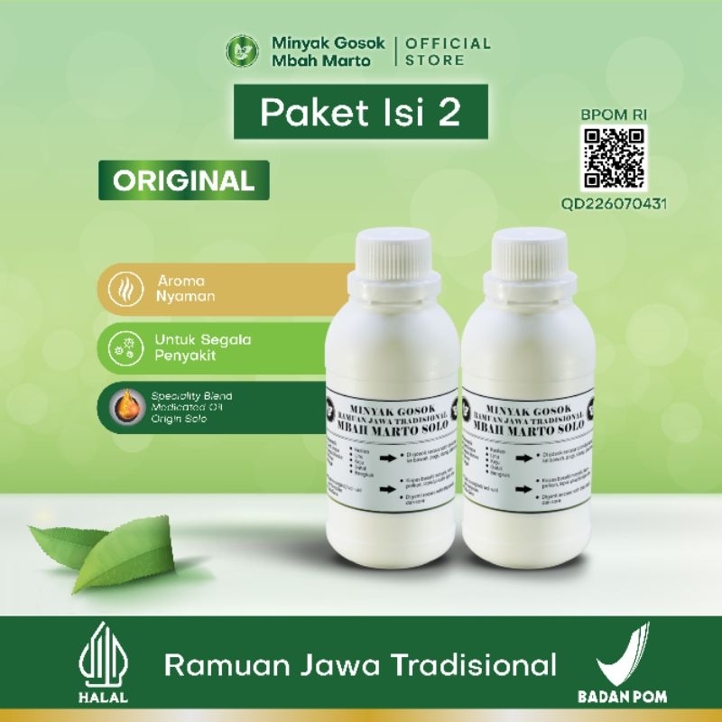 Minyak Mbah Marto Solo Isi 2 250ml Kemasan Lama Plastik Ramuan Jawa Tradisional