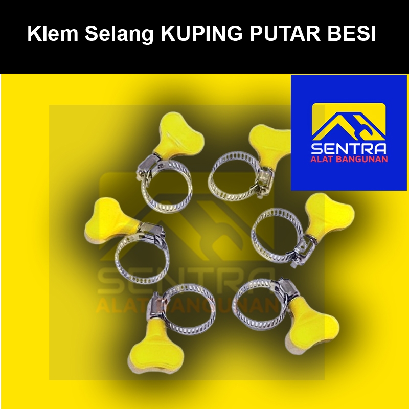 Klem Selang KUPING PUTAR BESI / Pengunci Selang KUPING BESI 25-38mm