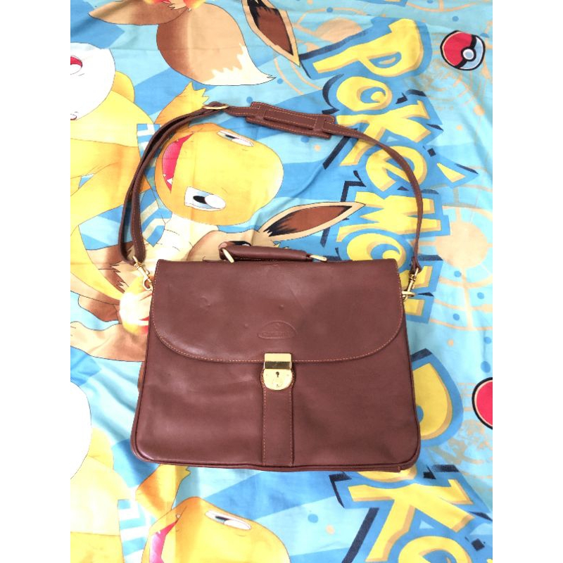 Tas Slempang / Tas Laptop / Tas kantor Samsonite Kulit Vintage Original Scnd