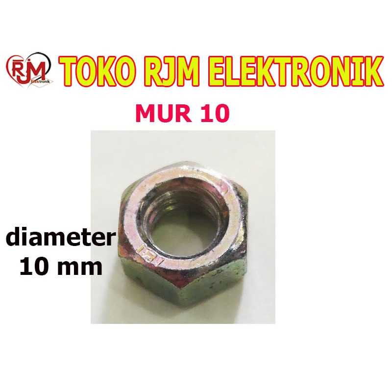 10 pcs mur ukuran 10 mm mur aja