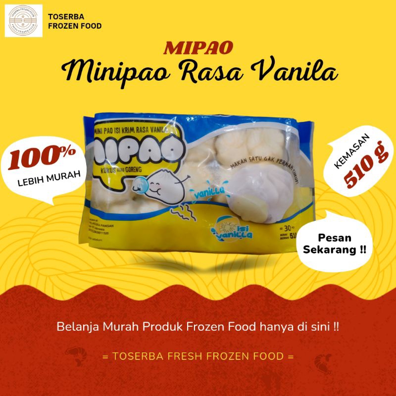 

MIPAO Minipao Rasa Vanila 510g isi 30 pcs