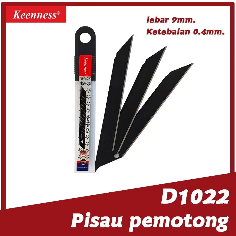Mata pisau cutter kecil / isi ulang pisau cutter warna hitam 10 lembar