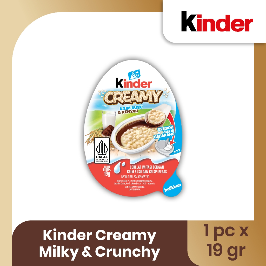 

Kinder Creamy Milky & Crunchy 19gr