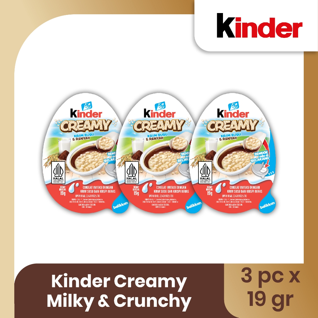 

Kinder Creamy Milky & Crunchy 19gr - TRIPLEPACK