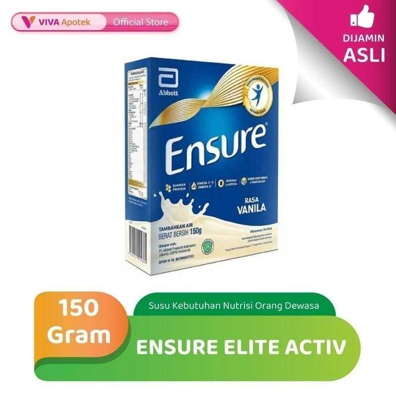 

NO. 1 Ensure Gold HMB Vanila / Gandum 150 g - Nutrisi Dewasa Rendah Laktosa