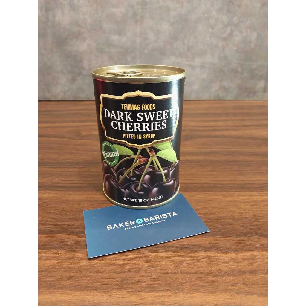 

Tehmag Dark Sweet Cherries in syrup 425gram / Buah Dark Cherry Hiasan kue