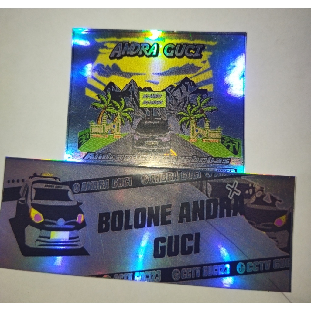 

paket stiker andra guci isi 2pcs asli