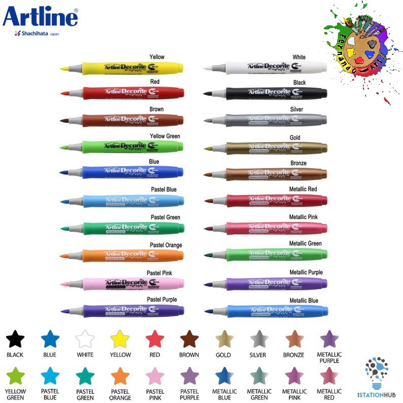 

BN - Artline Decorite Brush Pen / Spidol Decorasi Serba Guna