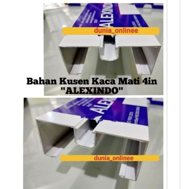 Bahan Kusen Kaca Mati 4in Aluminium "ALEXINDO"