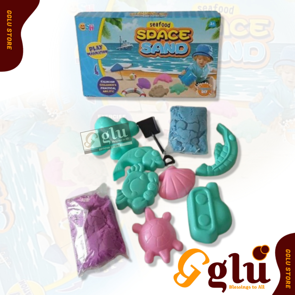 Mainan Pasir Kinetik Mainan Anak Pasir Ajaib Seafood Dan Cetakan Pasir