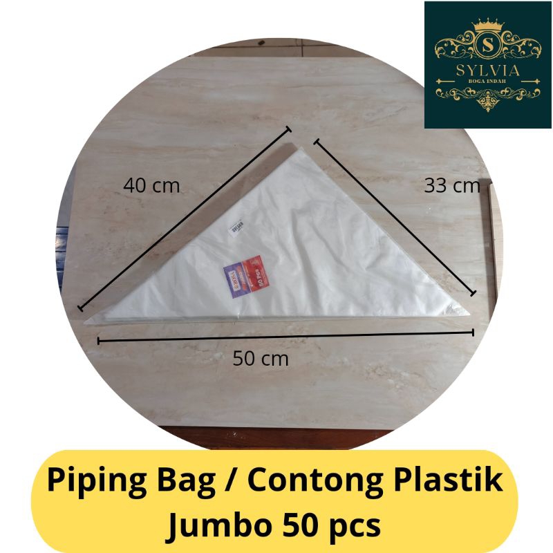 Piping Bag / Contong Plastik ROSA Jumbo 50 pcs