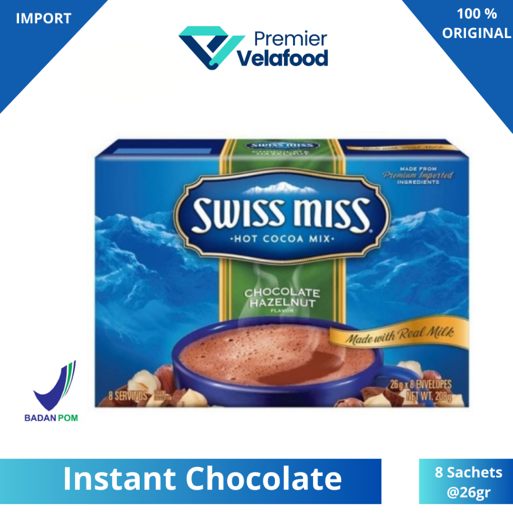 

SWISS MISS CHOCOLATE HAZELNUT - 8 SACHETS @26gram
