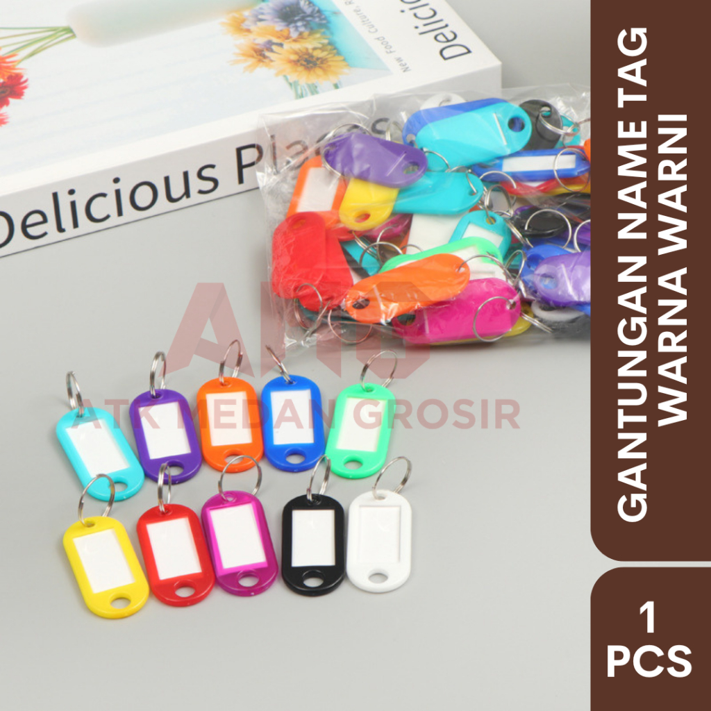 

GANTUNGAN KUNCI LABEL NAMA NAME TAG WARNA WARNI PER PCS