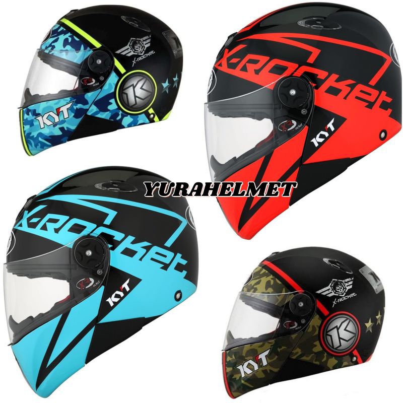 KYT XROCKET MOTIF/HELM FULLFACE KYT/helm kyt XROCKET #4/helm kyt original/helm Xrocket motif baru