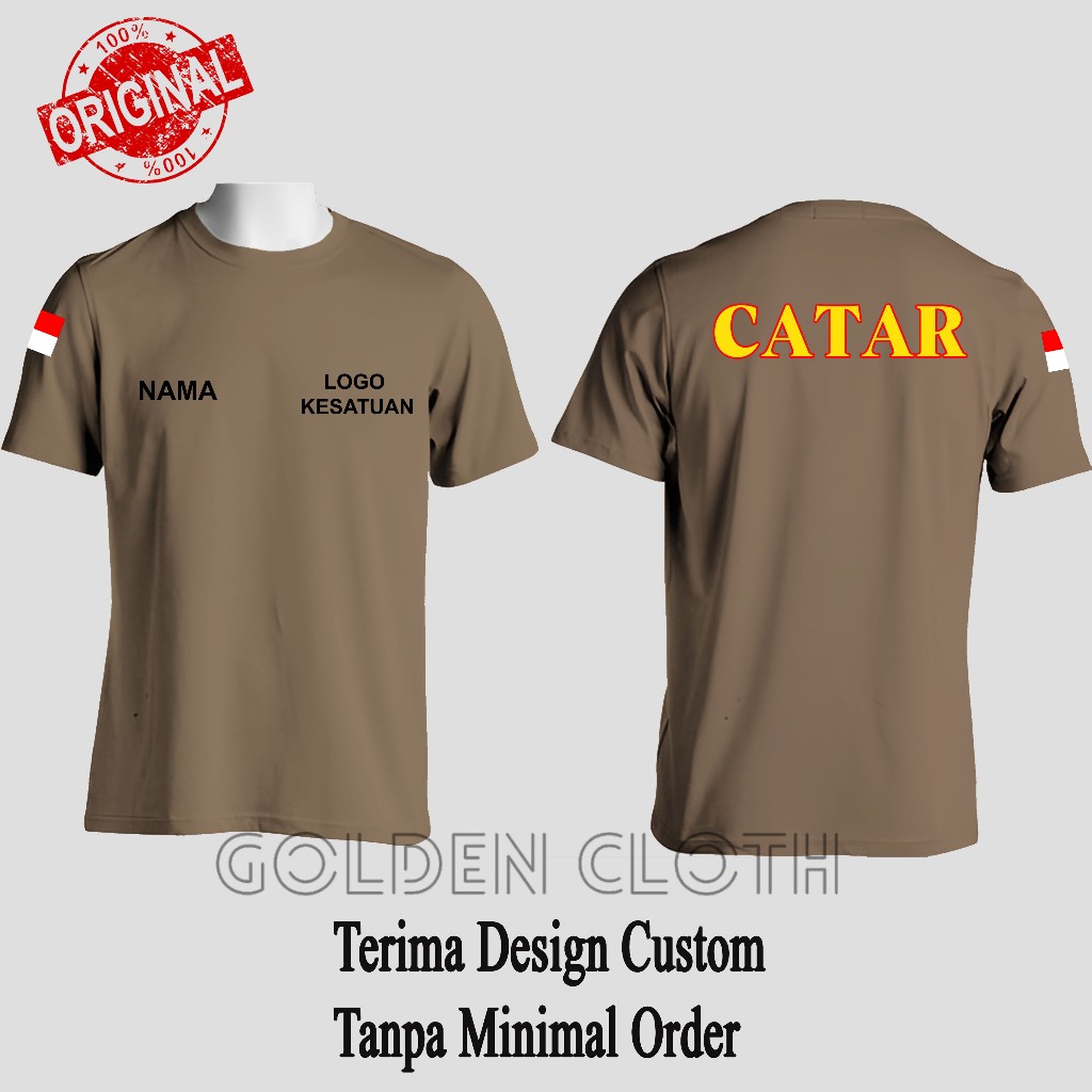 Kaos Dalam/ Dalaman Polisi CATAR Baju Polisi Coklat lengan pendek