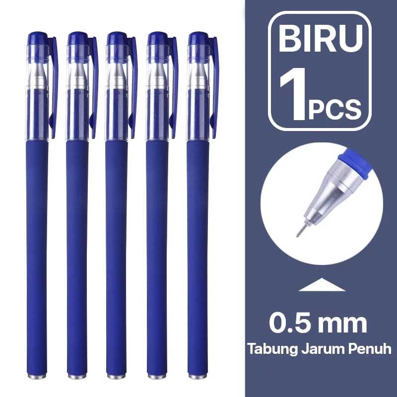 

Gel Pen Pulpen Gel Tabung Jarum Penuh 3 Warna 0.5mm 1 PCS Biru