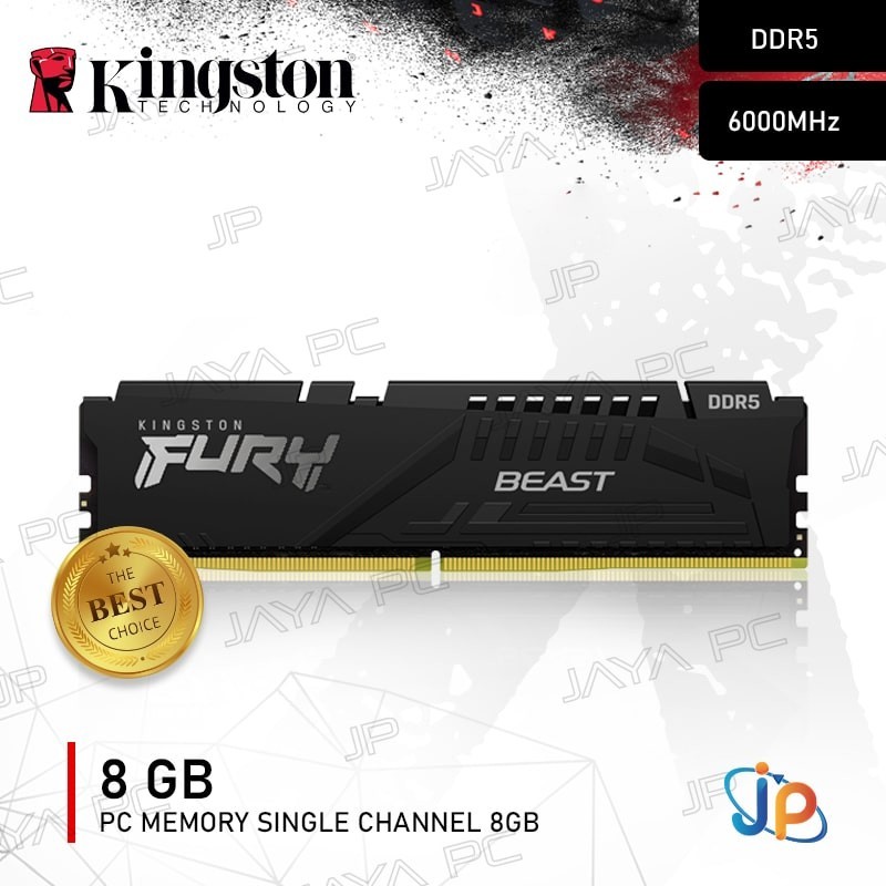 Memory Kingston Fury Beast PC48000 6000Mhz DDR5 8GB Ram