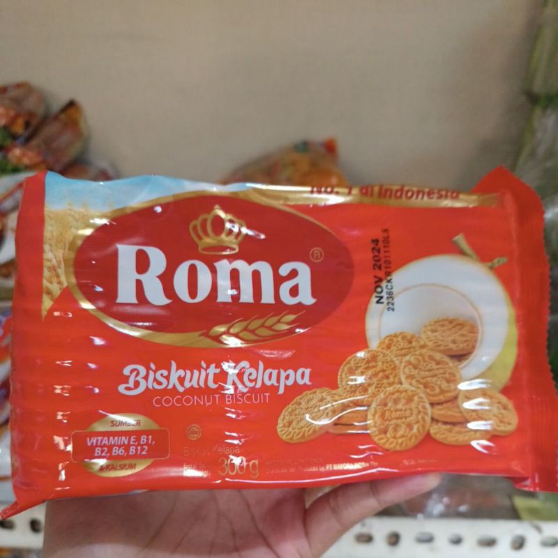 

biskuit Roma kelapa 300gr exp terupdate