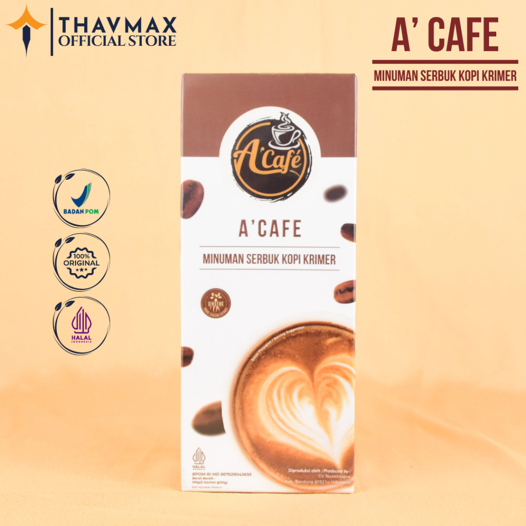 

A'CAFE Isi 5 sachet Original | Coffee Made With Love | Kopi Stamina Pria Dan Wanita