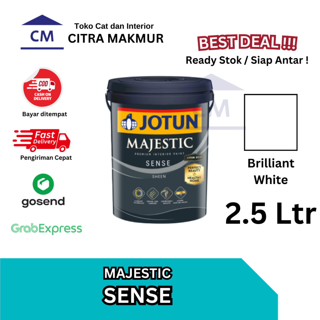 JOTUN Majestic SENSE | Brilliant White 2.5 Ltr