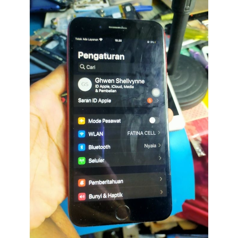 iPhone 8plus ram 6g minus lupa sandi icloud