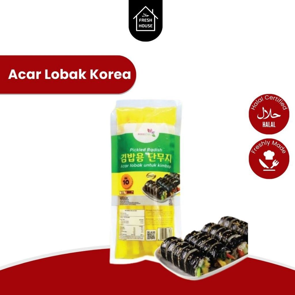 

ACAR LOBAK UNTUK ISI SUSHI DAN KIMBAB /DANMUJI FOR SUSHI ISI 10