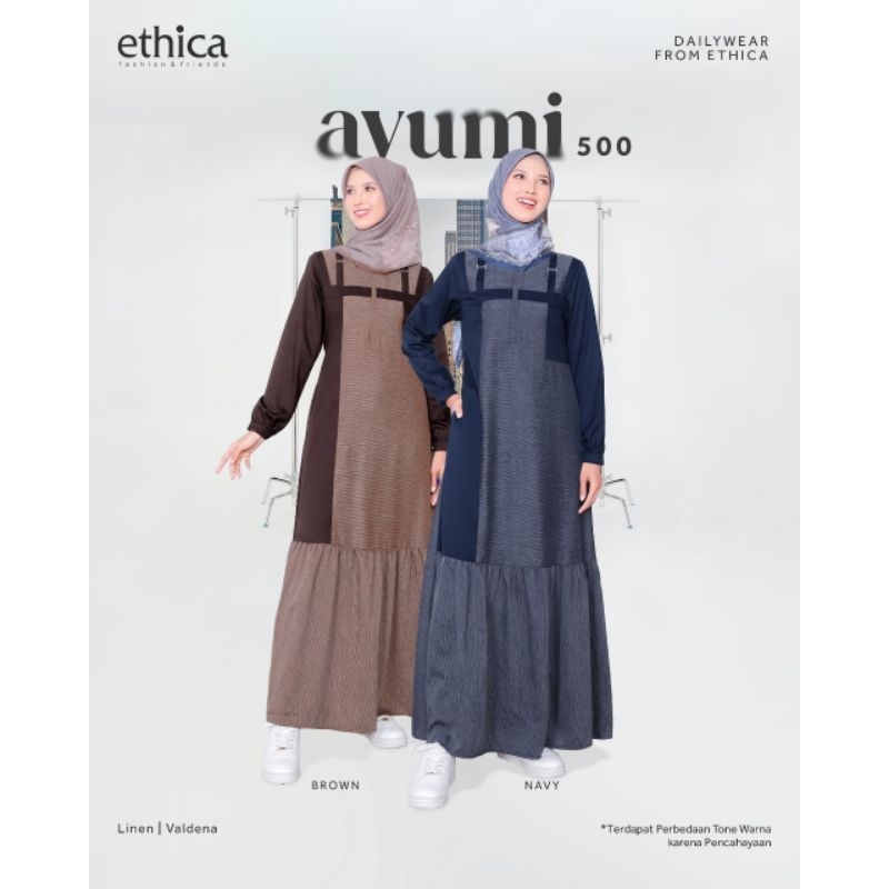 New Collection Ayumi 500/dailywear from ethica/gamis cantik/gamis kekinian/gamis branded/gamis daily