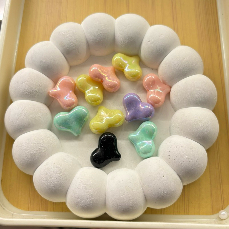 5PCS LOVE MANIK LUXURY / MANIK LOVE UNTUK STRAP / Mote Manik love besar / Manik love glosly