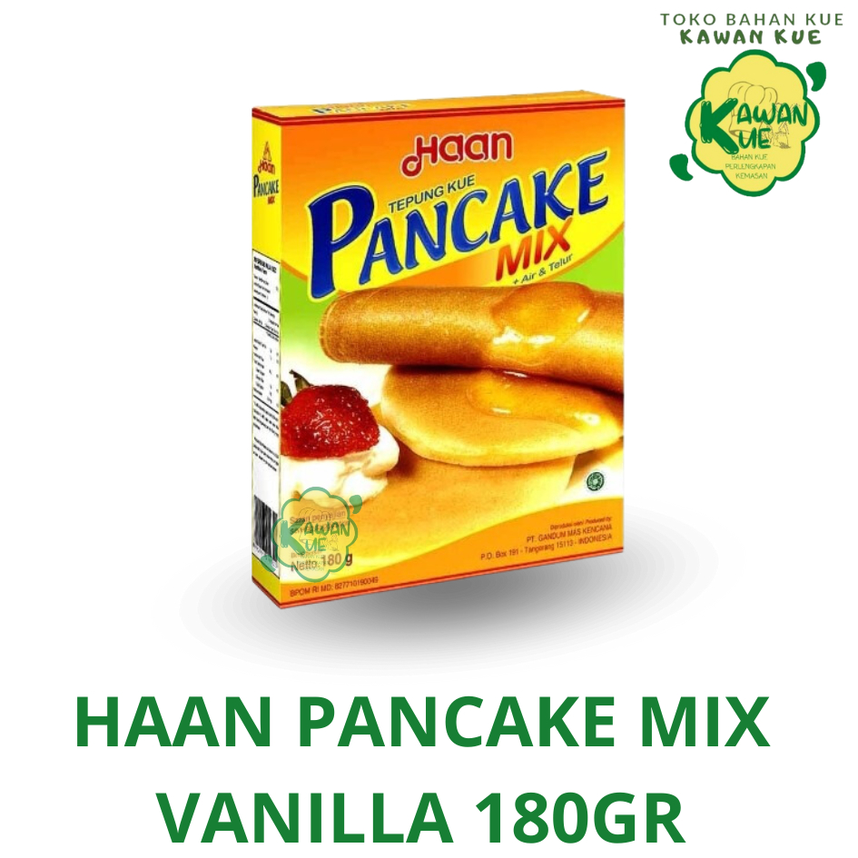 

HAAN PANCAKE MIX VANILLA 180GR - TEPUNG KUE PANCAKE - TEPUNG SIAP PAKAI