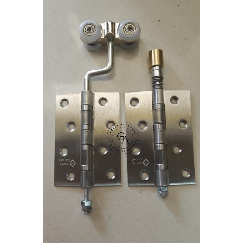 Roda atas pintu lipat dan engsel tekuk