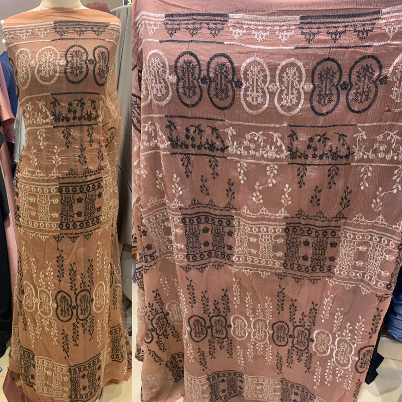 Bahan Kain Plisket Etnik New Arrivals/ Plisket Motif Etnik