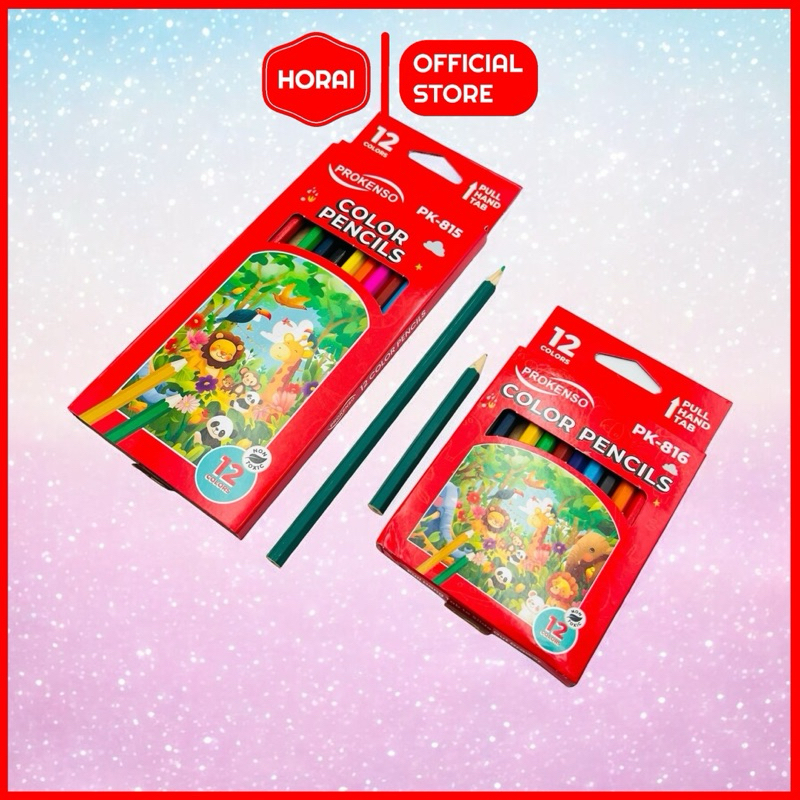 

(1BOX) Pensil 12 Warna Kayu Anak Menggambar Non-Toxic Panjang Pendek