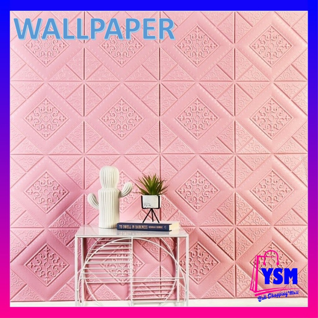 YSM Wallpaper 3D Foam Motif Batik Sultan 70 x 70Cm Tebal 6mm Sticker Wallborder Dinding 3D Motif Kot